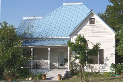 image metal roof house painted light blue homes|blue roof house.